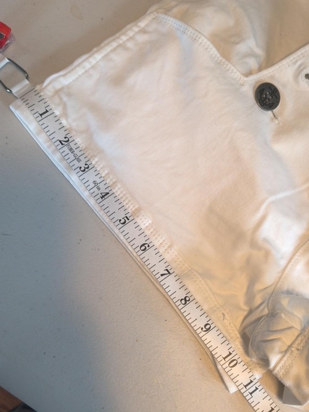 Express High Waist Cream Button Shorts - Picture 14 of 14